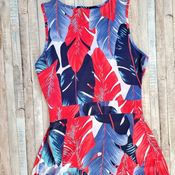 Tropical print maxi skirt romper - Picture 5 of 5